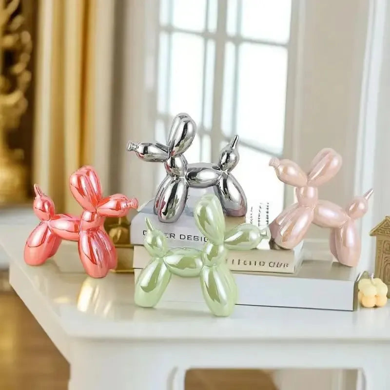 Mini Ceramic Balloon Dog Statue